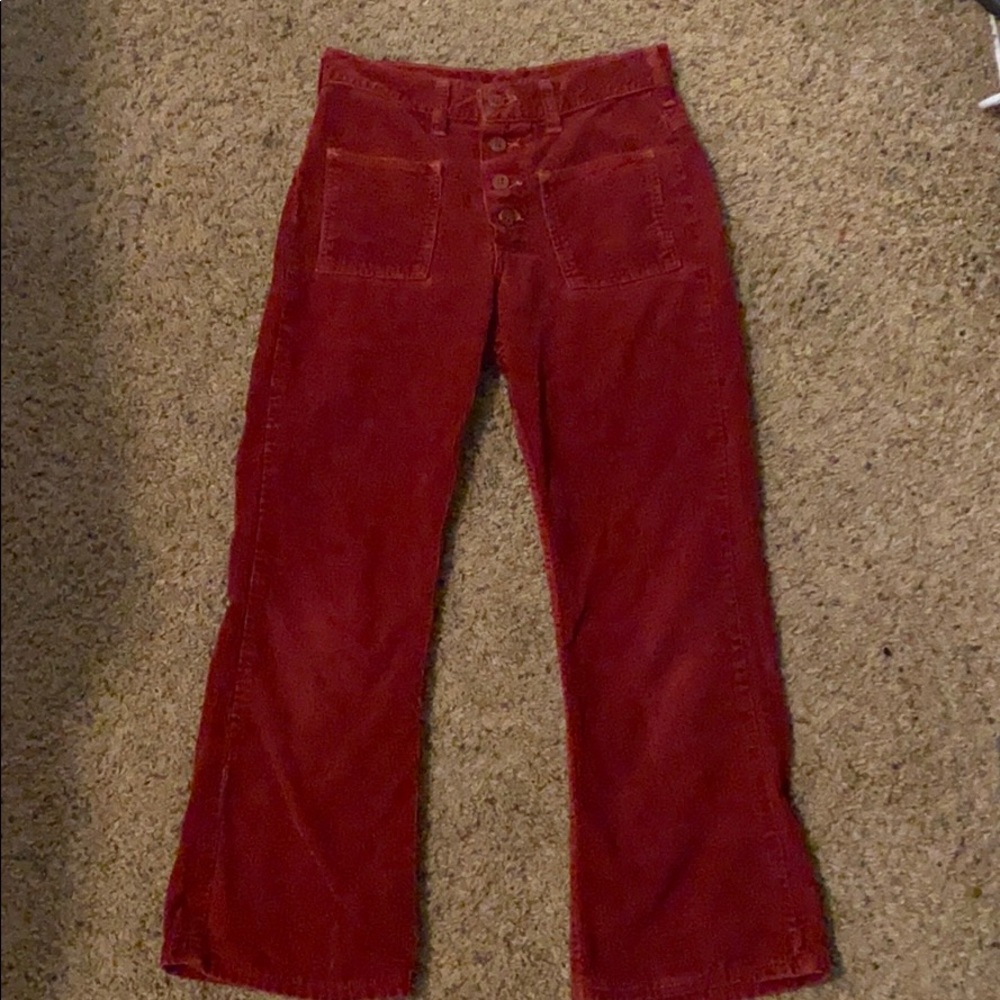 Flare high rise pants